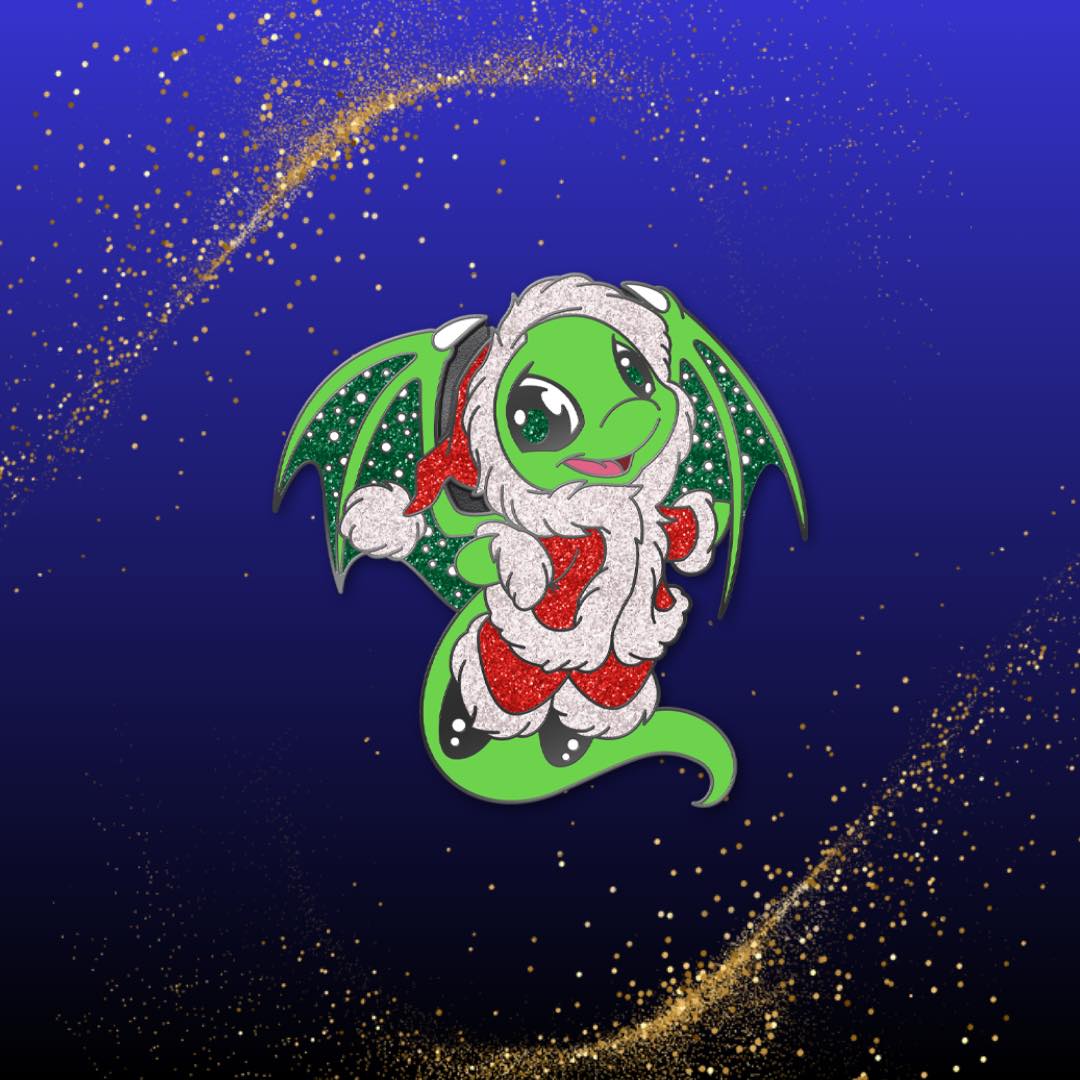 Holiday Shoyru Pin, Neopets