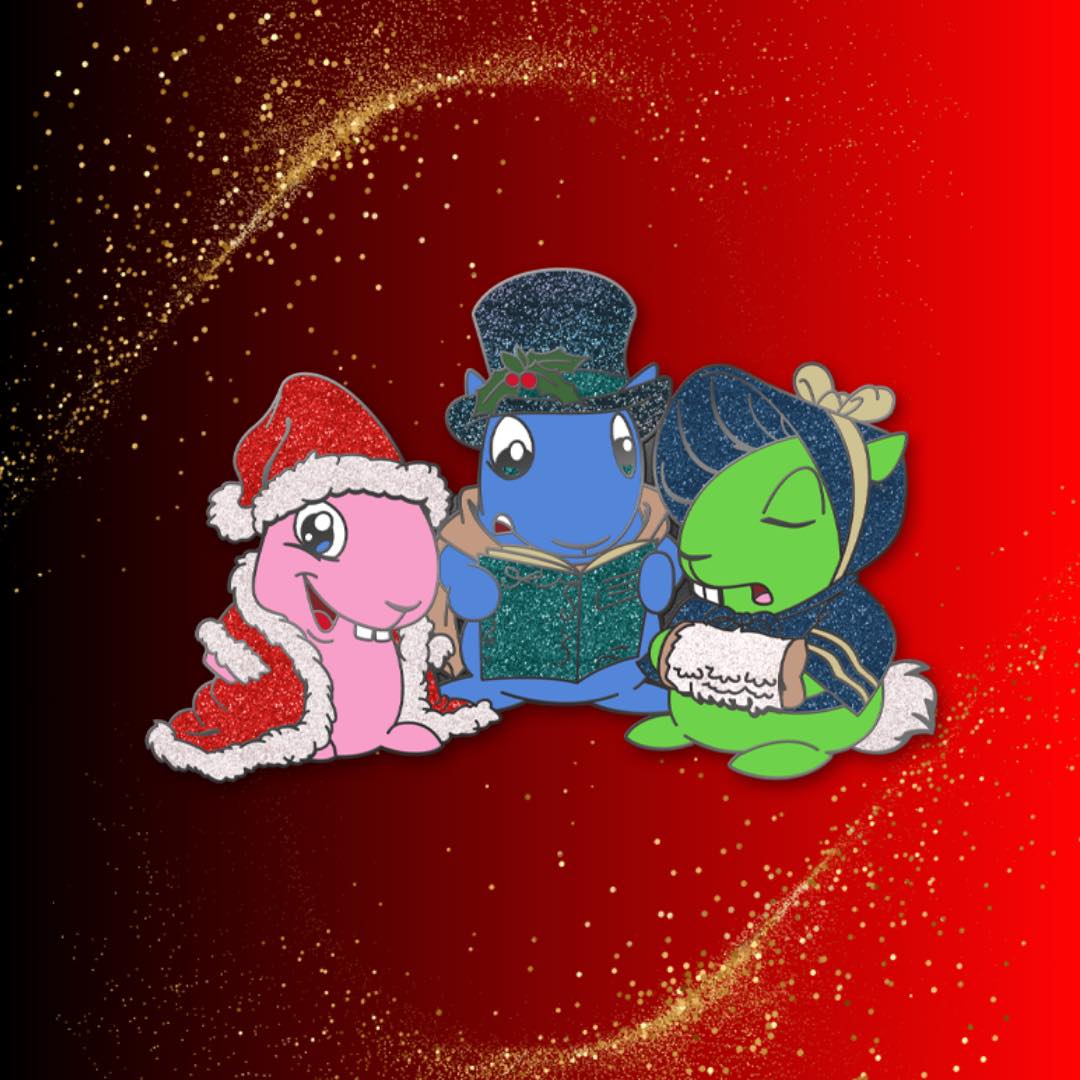 Holiday Meepit Trio Pin, Neopets