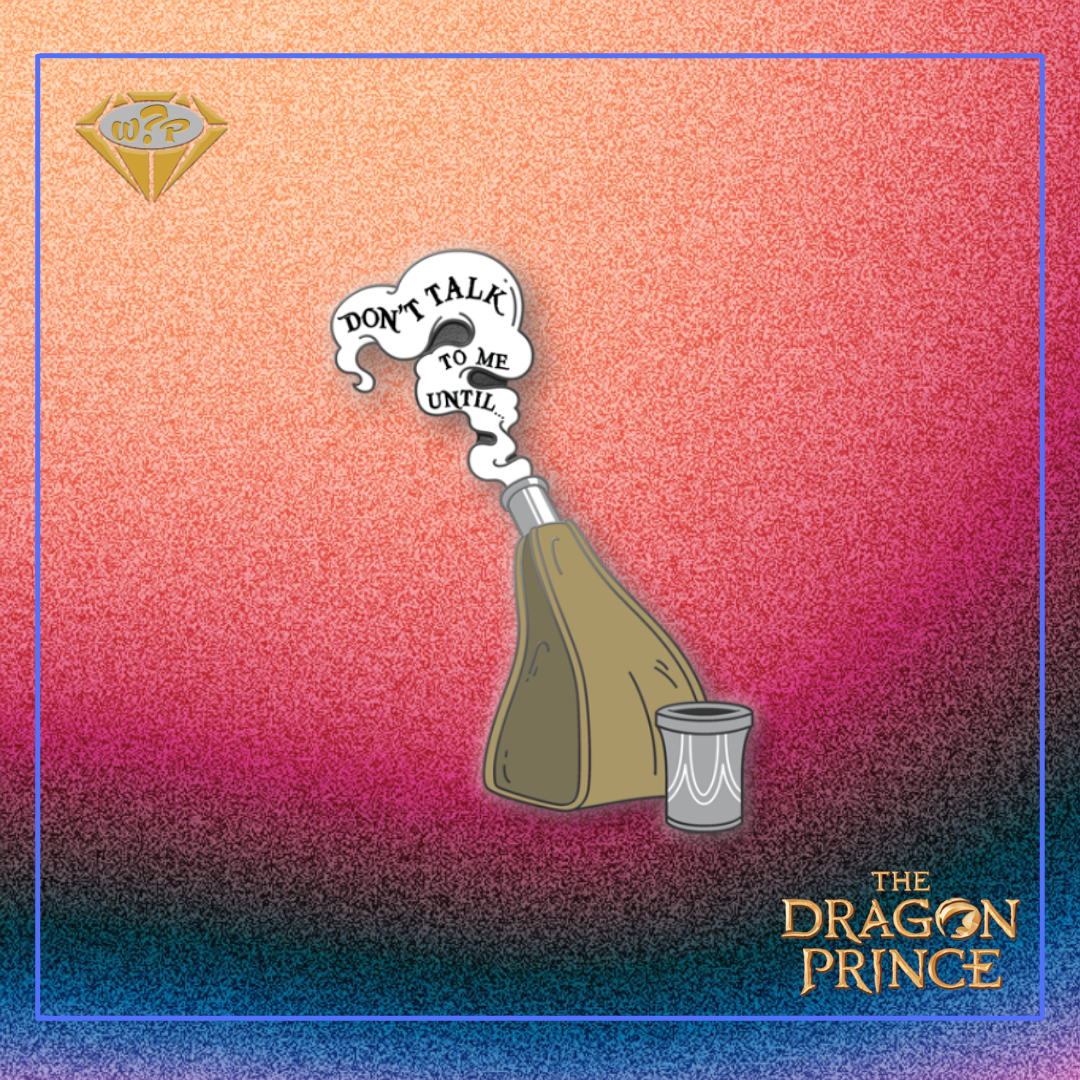 Hot Brown Morning Potion Pin, The Dragon Prince