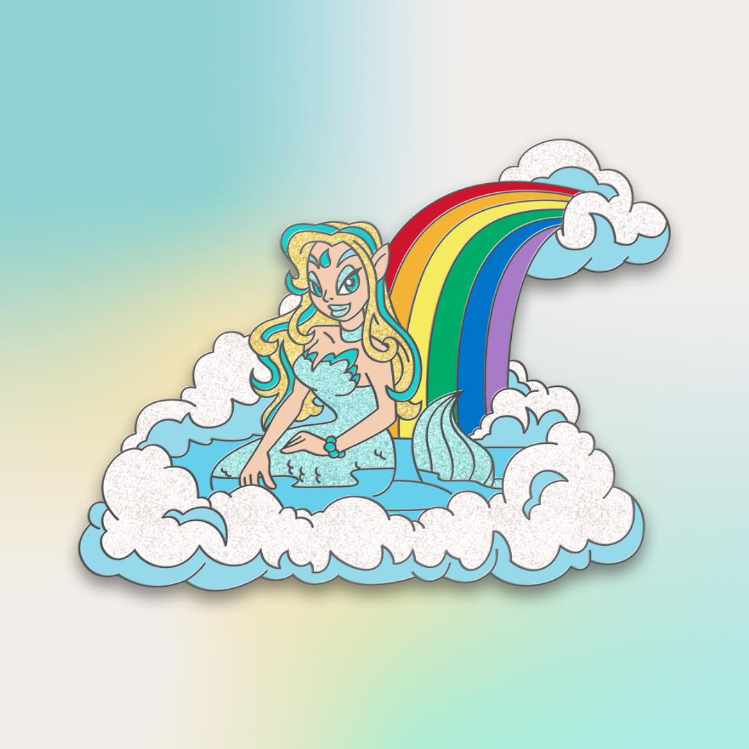 Fountain Faerie Pride Pin, Neopets
