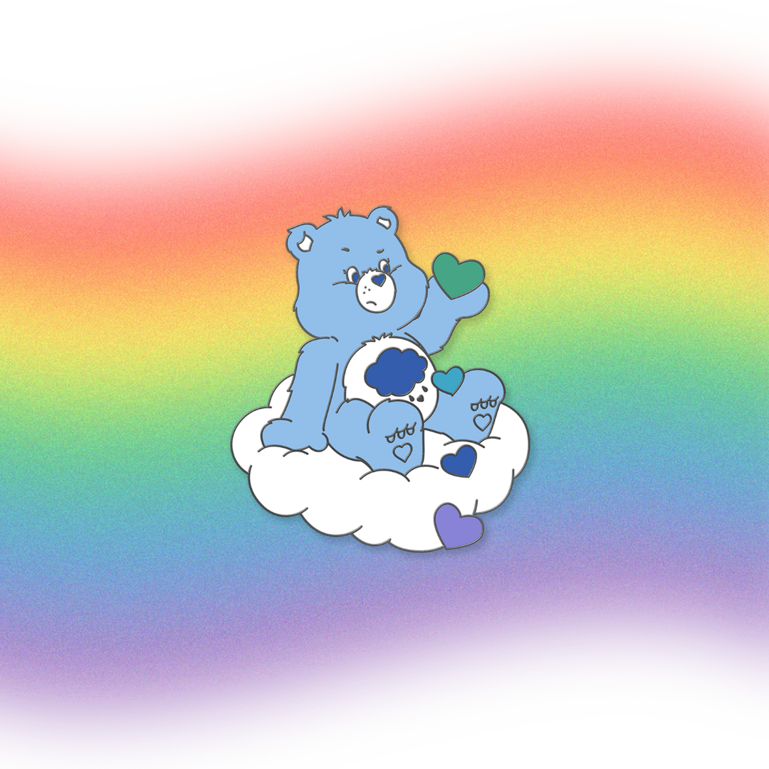 Grumpy Care Bear Pride Pin