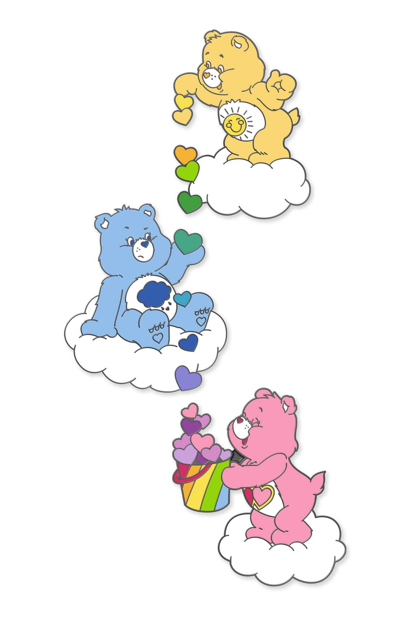 Love-A-Lot Bear Pride Pin, Care Bears