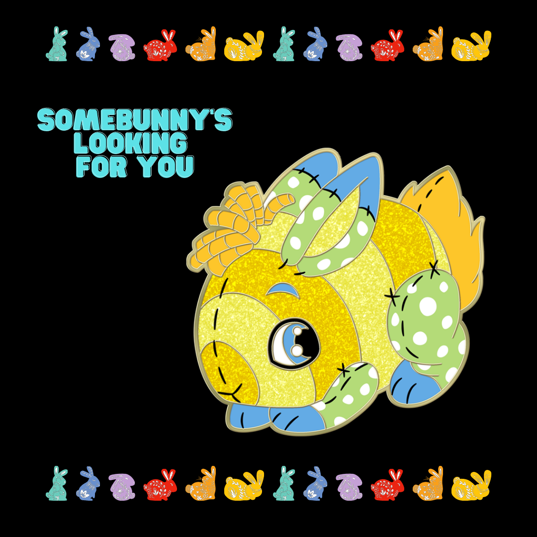 Snowbunny Plush Pin, Neopets