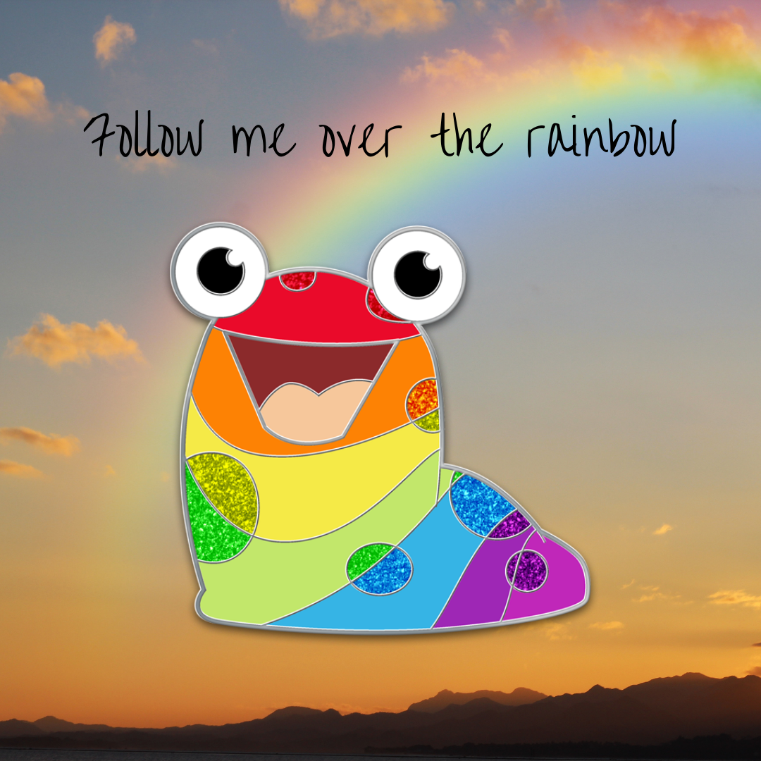 Rainbow Slorg Plush Pin, Neopets
