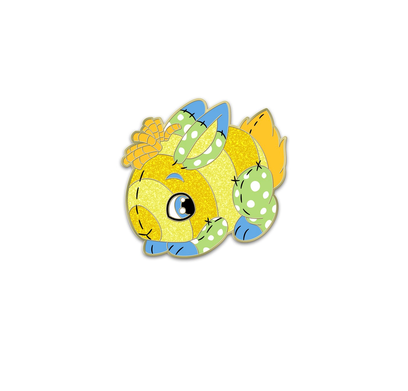 Snowbunny Plush Pin, Neopets