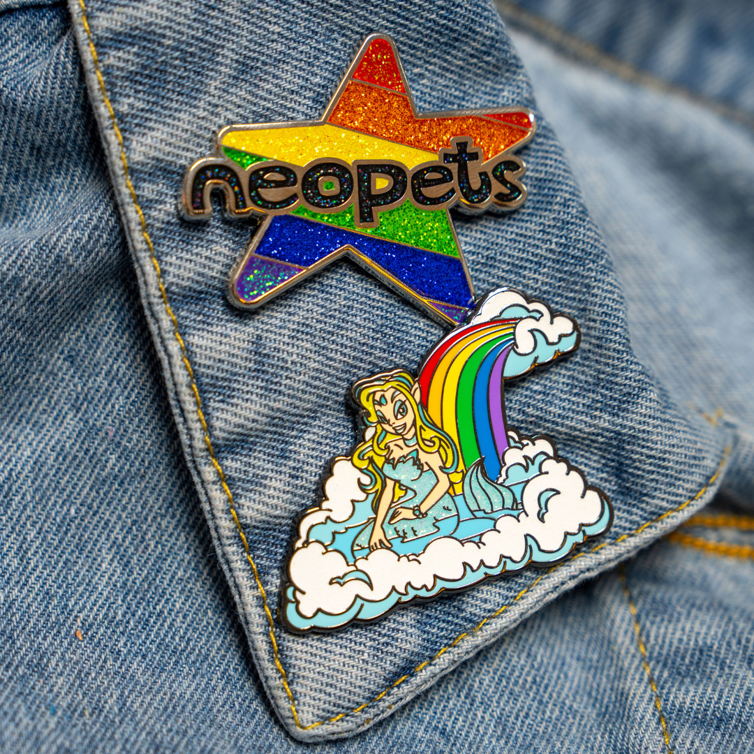 Fountain Faerie Pride Pin, Neopets